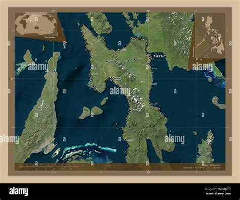 Leyte Provincia De Filipinas Mapa Satelital De Baja Resolución