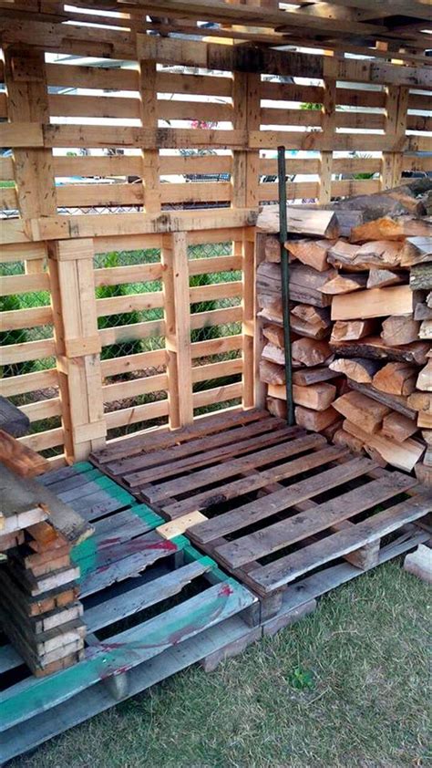 Pallet Firewood Shed 101 Pallet Ideas