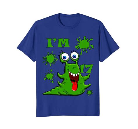 Funny Birthday T Shirt For 17 Year Old Boy Slime Slug Theme T Shirts
