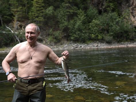 Bare Chested Vladimir Putin Plunges Into Icy Lake In Latest Macho Photo Op