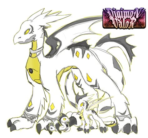 Digimon Valor The White Dragon By Glitchgoat On Deviantart