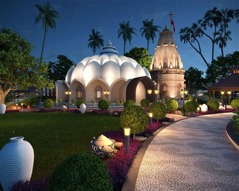 3d Modern Temple Exterior Design Pointillist Other By Kcl Solutions