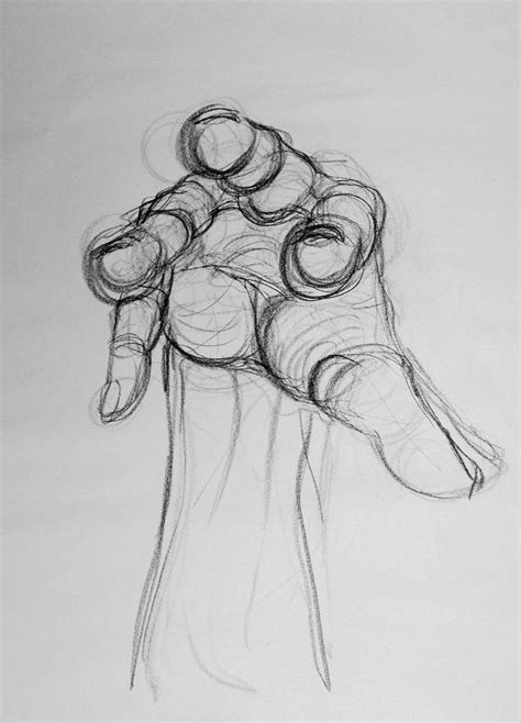 Hand Study Foreshortening By Rockie On