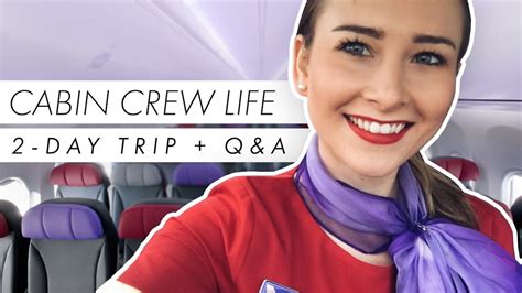 A DAY IN THE LIFE Of A Flight Attendant // FIRST VLOG - 2 Day Trip