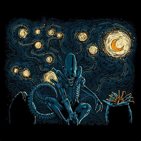 Starry Xenomorph Shower Curtain Once Upon A Tee