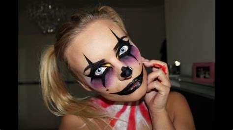 Creepy Clown Halloween Make Up Tutorial Youtube