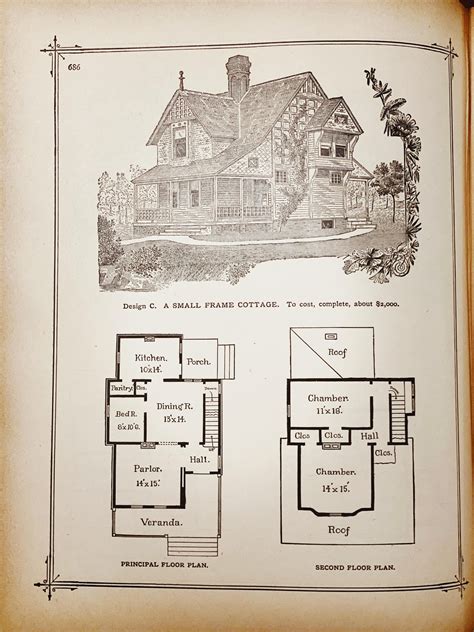 A Collection Of 1800s Home Designs With Floor Plans From One Of My Home