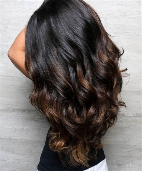 A darker red not only draws attention to your beautiful features but also injects a creative flair to every angle of your head. A Fabulous Long Black And Brown Hairstyle Ideas With ...
