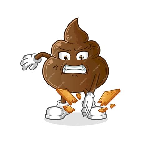 Premium Vector The Poop Karate Mascot Cartoon