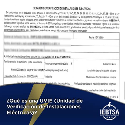 Unidad De Verificación De Instalaciones Eléctricas Iebtsa