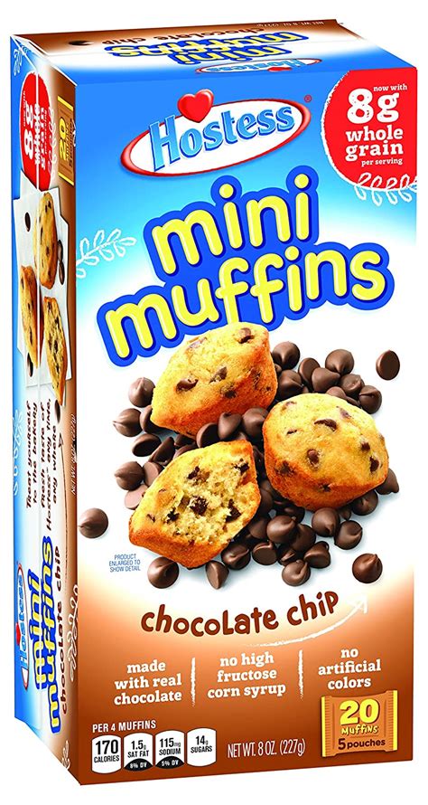 Hostess Mini Muffins Chocolate Chip 20 Count Grocery