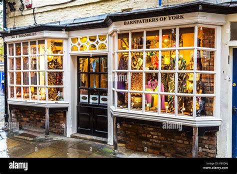 A Typical Old Fashioned Shop Front In The City Of York England Stock