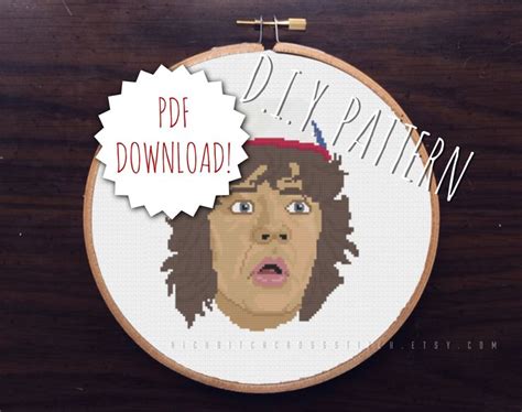 Diy Stranger Things Dustin Cross Stitch Pattern Counted Cross Stitch