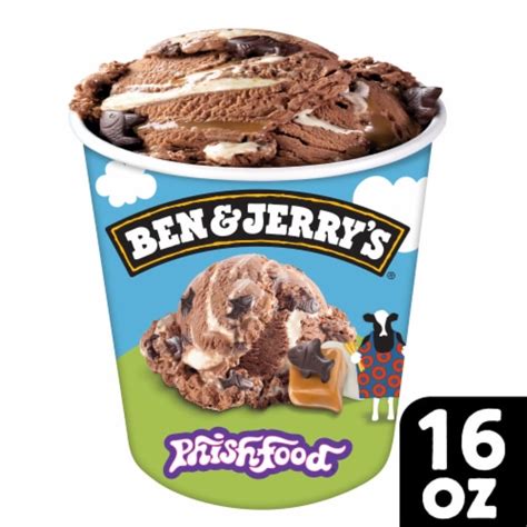 Ben And Jerrys Phish Food Chocolate With Marshmallow And Caramel Swirls