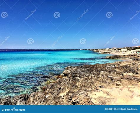 Beatiful Sunny Beach Day In Formentera Spain Stock Photo Image Of