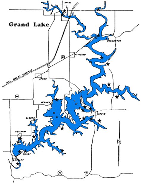 Grand Lake Map City Of Grove Oklahoma