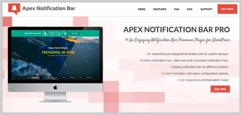 The notification bar contains a message and a button allowing you to notify your visitors about news, alerts or direct them to a different location. 7 Top Bar WordPress Plugins 2020 (Free and Paid) | FormGet