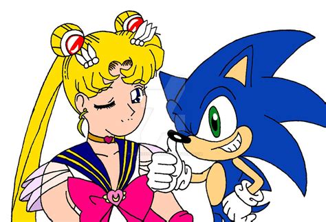 Sailor Moon And Sonic The Hedgehog By Peacekeeperj3low On Deviantart