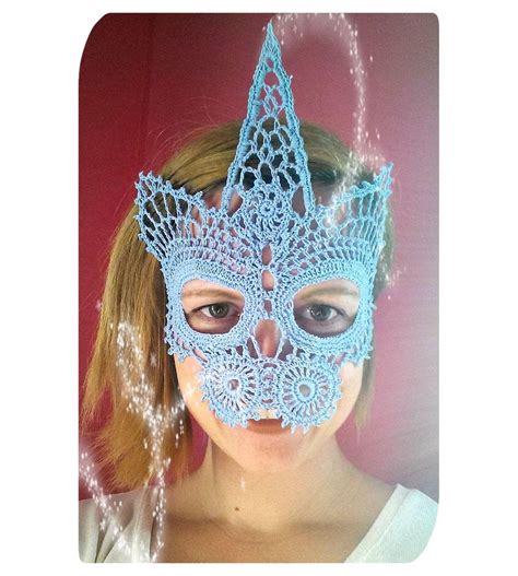 Unicorn Lace Masquerade Mask Crochet Pattern Digital Download Etsy
