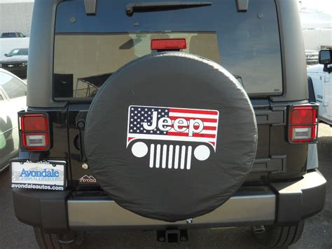 Jeep Wrangler Liberty All American Flag 32 Inch Soft Spare Tire Cover