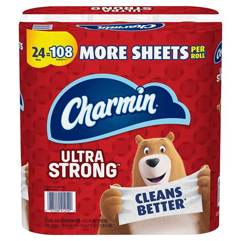 Charmin Ultra Strong Toilet Paper 24 Mega Plus Bath Tissue 330 Sheets