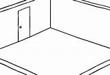 Empty Room Coloring Template Pages Sketch sketch template