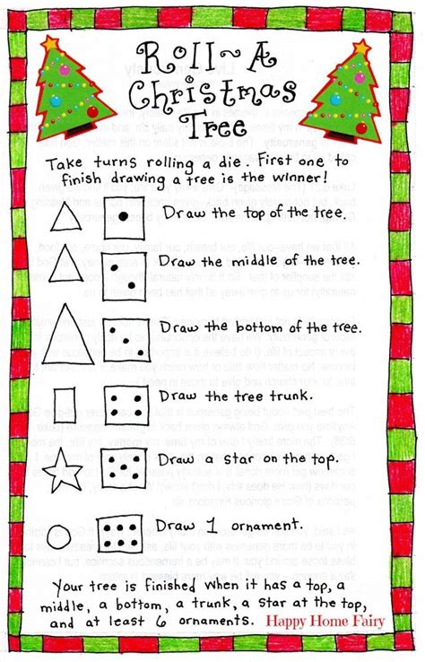 Printable christmas words handwriting & tracing worksheet! Roll-A-Christmas-Tree Game - FREE Printable! - Happy Home ...