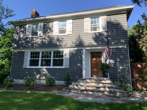 Problem is….i don't have any brick at my house. Benjamin Moore Kendall Charcoal | House paint exterior ...