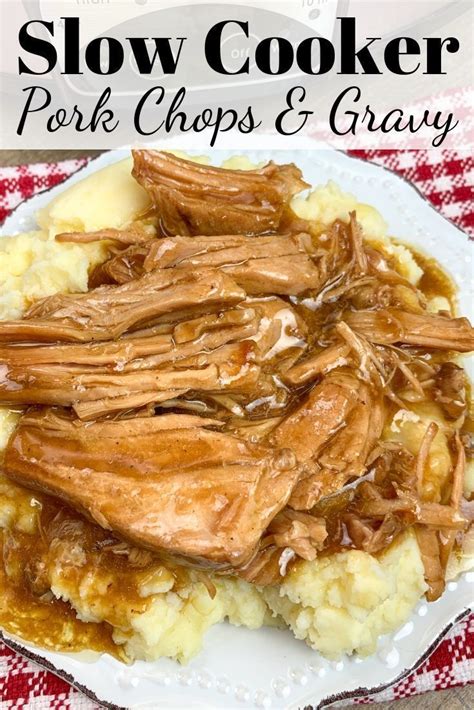 Because slow cooker plus condensed soup equals foolproof, as this recipe for slow cooker pork chops proves. Slow Cooker Pork Chops and Gravy | Recipe | Slow cooker pork, Pork chops, gravy, Food recipes