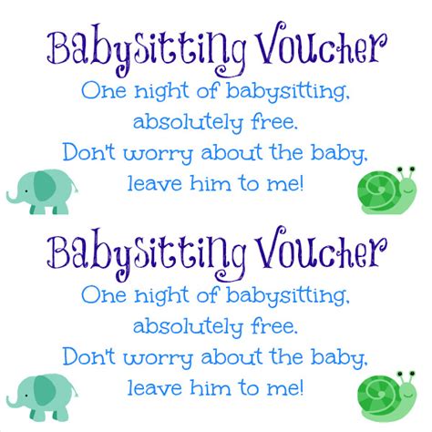 It's ok to give the parents a gift but it's usually related to the baby in some way. Babysitting Gift Certificate - emmamcintyrephotography.com