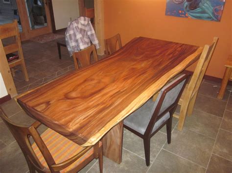 Having trouble buying a great acacia outdoor table? Custom Made Acacia Slab Dining Table by Clean Air Woodworks | CustomMade.com