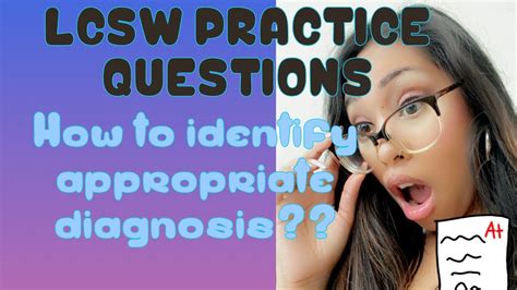Lcsw Practice Questions On Diagnosing Know How To Diagnose Youtube