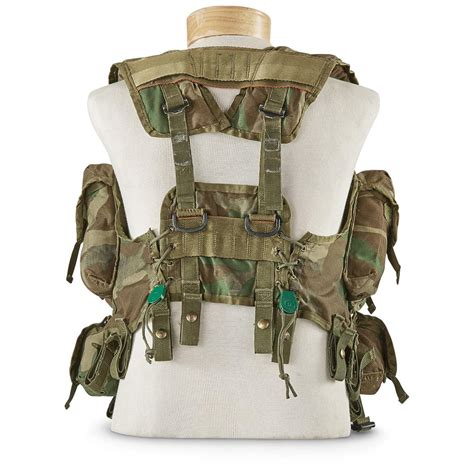 Used Us Military Surplus Camo Load Bearing Tactical Vest 653301