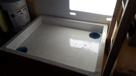 Custom Shower Pan Using Epoxy Fibreglass Road To Pitches