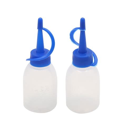 2pcs Universal Straight Beak Squeeze Oil Bottle Industrial Dispensing