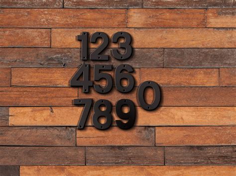5 Inch Modern Metal House Numbers Metal Address Numbers Metal Stre