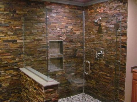 Make your bathroom a space of serenity, while showing off your unique style and personality. stacked stone shower - Google Search | Pool House ...