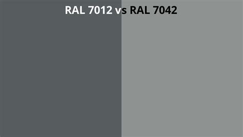 RAL 7012 Vs 7042 RAL Colour Chart UK