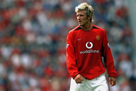 David Beckham Manchester Uniteds Number Seven Shirt Was