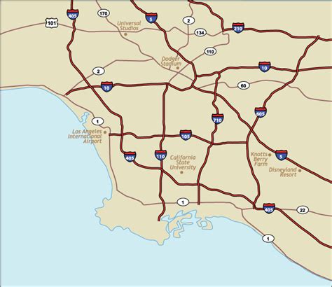 Los Angeles Map Los Angeles California Map