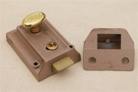 Shop surface bolt locks for doors. mid century vintage door dead lock w/ keys surface ...