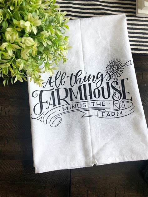 All Things Farmhouse Tea Towel Flour Sack Kitchen Towel Flour Sack