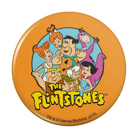 The Flintstones Group Pinback Button Pin