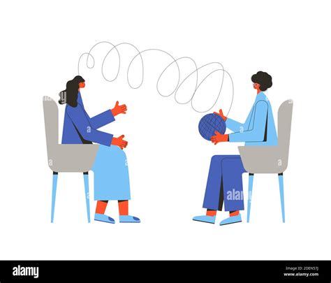 psychotherapy counseling female patient with psychologist sitting and talking about depression