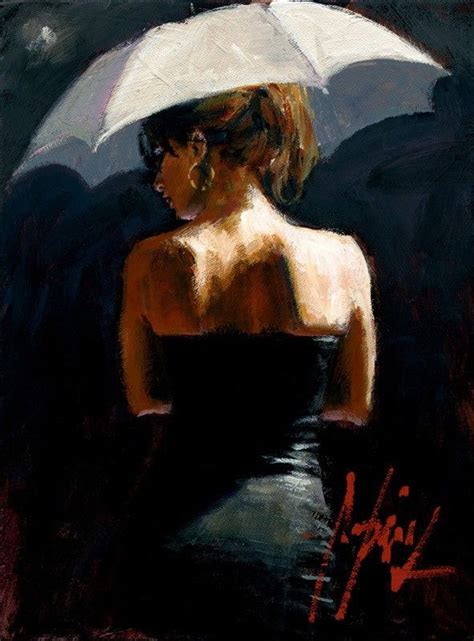 Fabian Perez Woman With White Umbrella Iii Painting Ipaintingsforsale