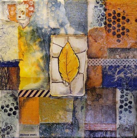 Fallen Leaf Art Quilts Collage Artists Painting