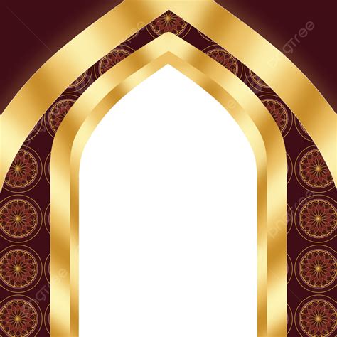 Islam Maroon Hd Transparent Islamic Ramadhan Gold Maroon Frame