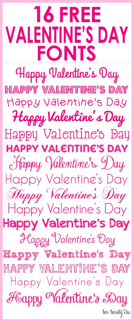 Free Valentines Day Fonts