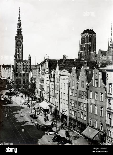 The Centre Of The German Speaking City Of Danzig In The Mid 1930s Stock