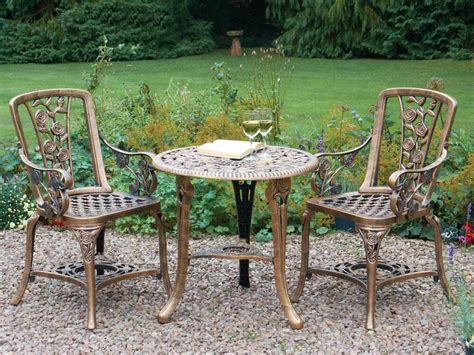 Tiny bistro tables and and compact chairs are eminently more practical for outdoors than big hulking monster pieces, because you can easily carry them from. Patio Set Bistro Table and Chairs Garden Furniture Outdoor ...